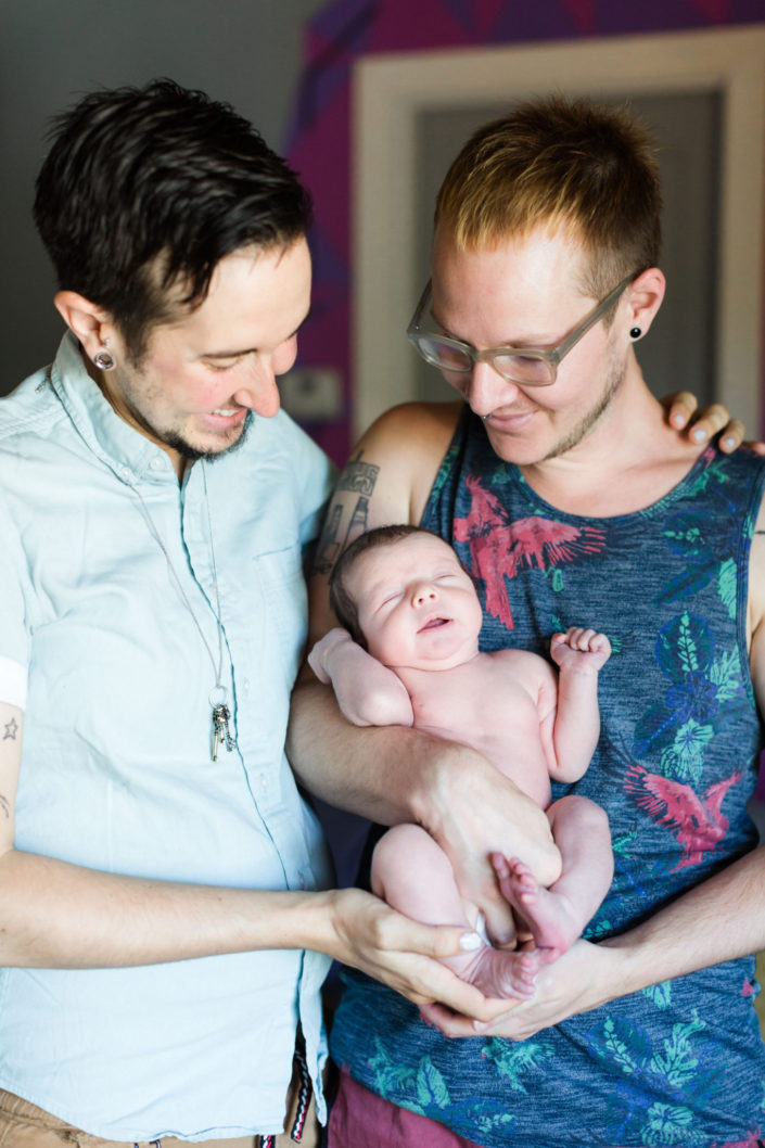 trans same sex newborn photography